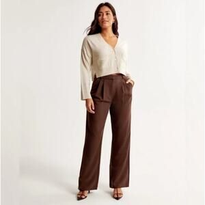 Abercrombie & Fitch Chocolate Wide Leg Trousers